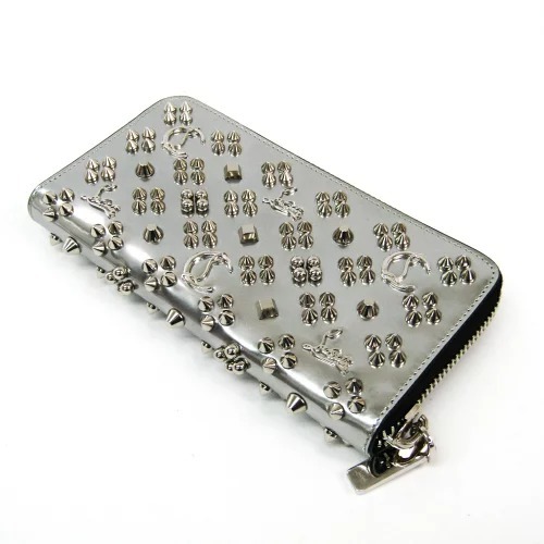 Christian Louboutin Rivet Zipper Purse In White