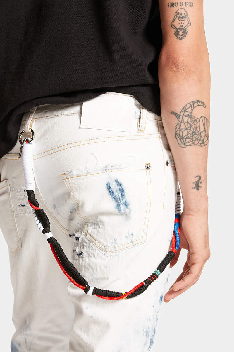 Dsquared2 Distressed Straight-leg Jeans In White