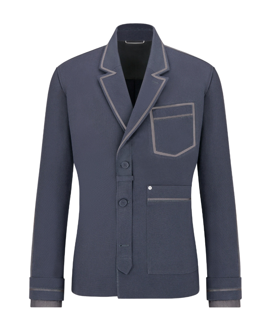 Dior Logo Suit Jacket In Blue