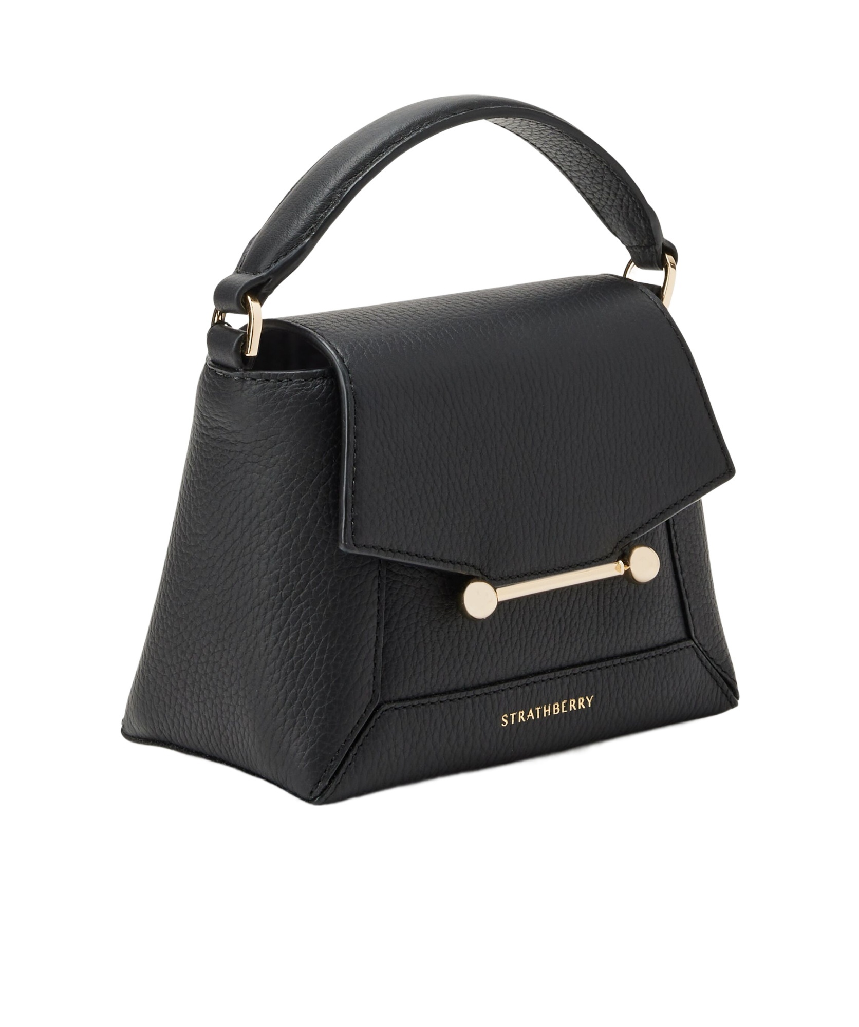 Strathberry Mosaic Leather Tote Bag In Black