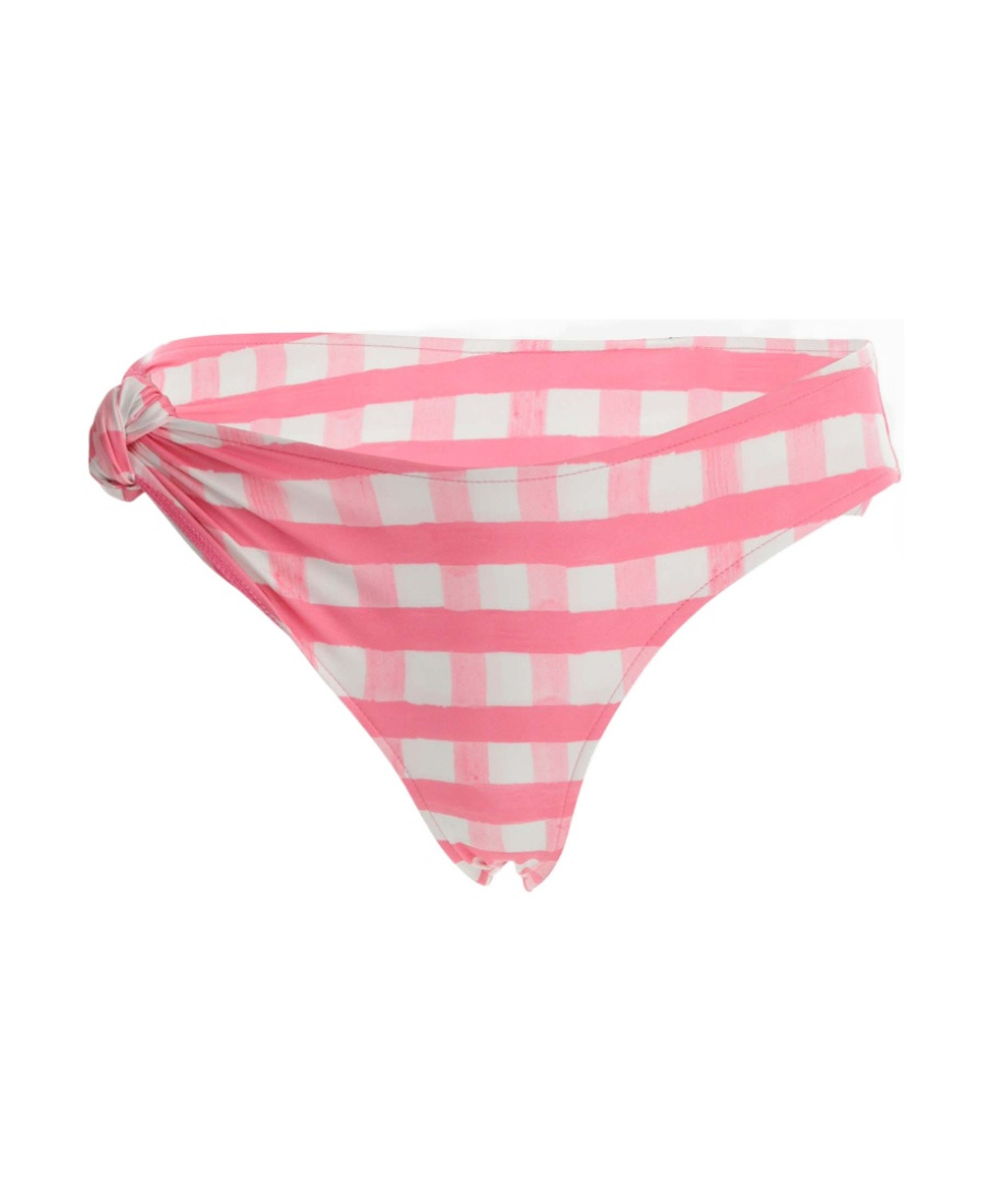 Jacquemus Check-print Bikini Bottoms In Pink