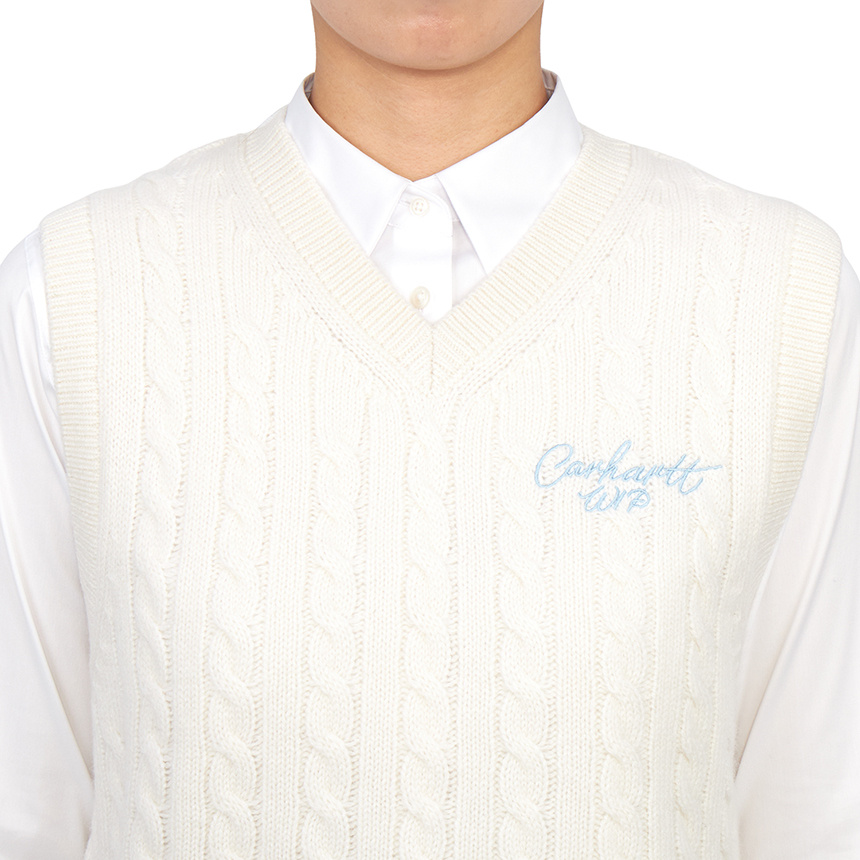 Carhartt Sleeveless Knitted Vest In White