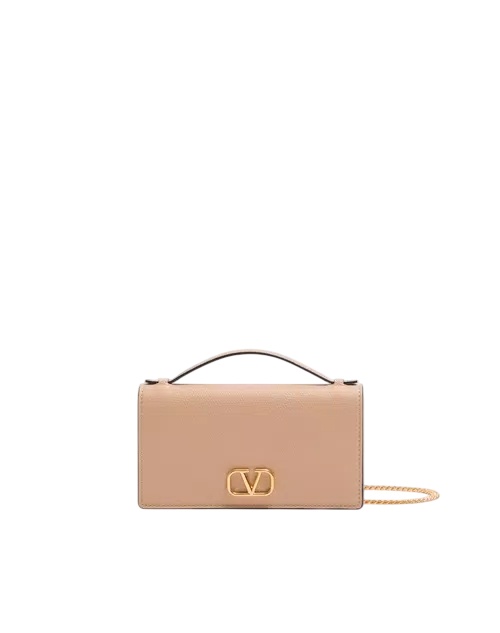 Valentino Vlogo Chain Shoulder Bag In Pink