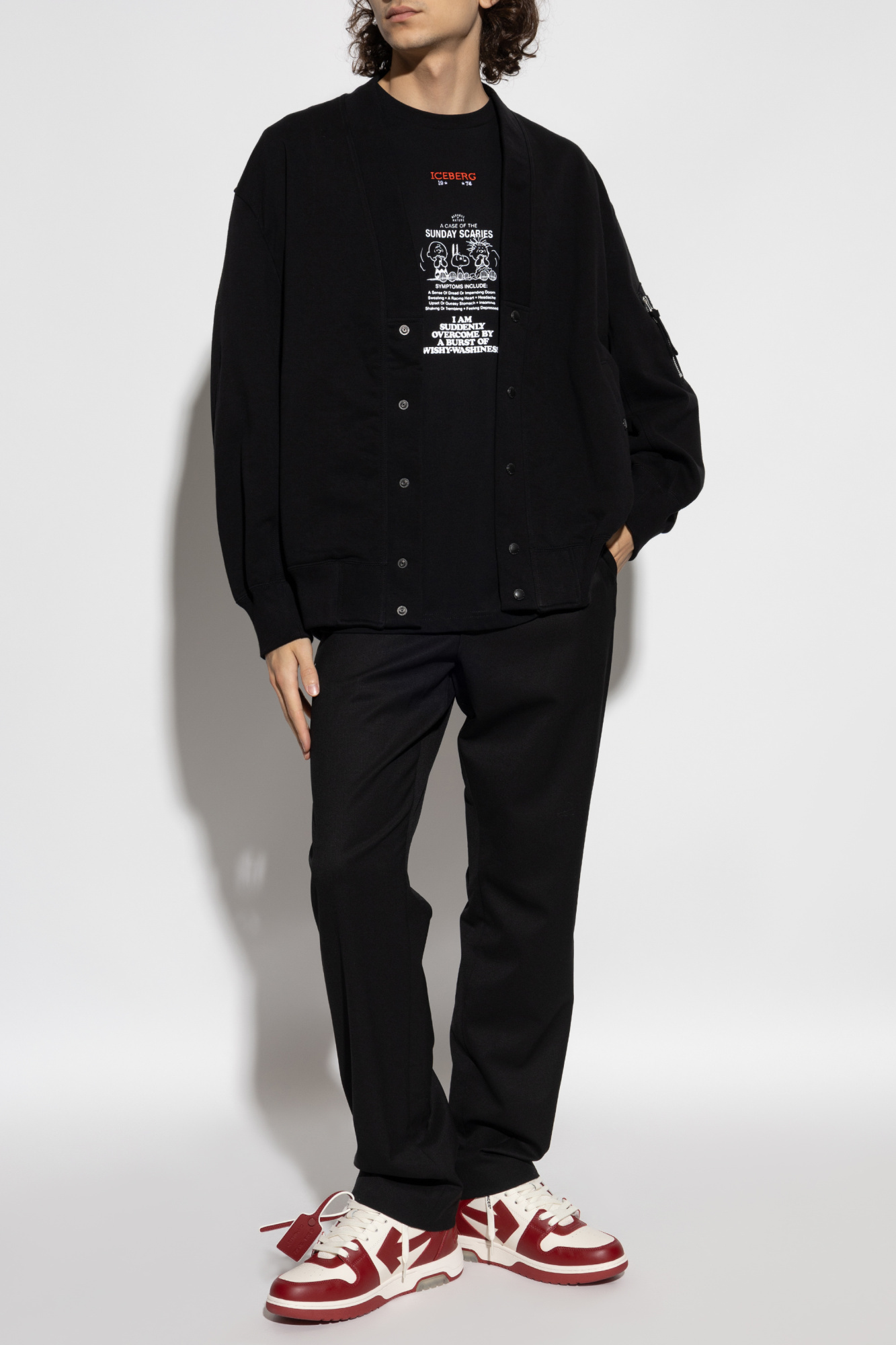 Iceberg Round-neck Printed T-shirt In Black