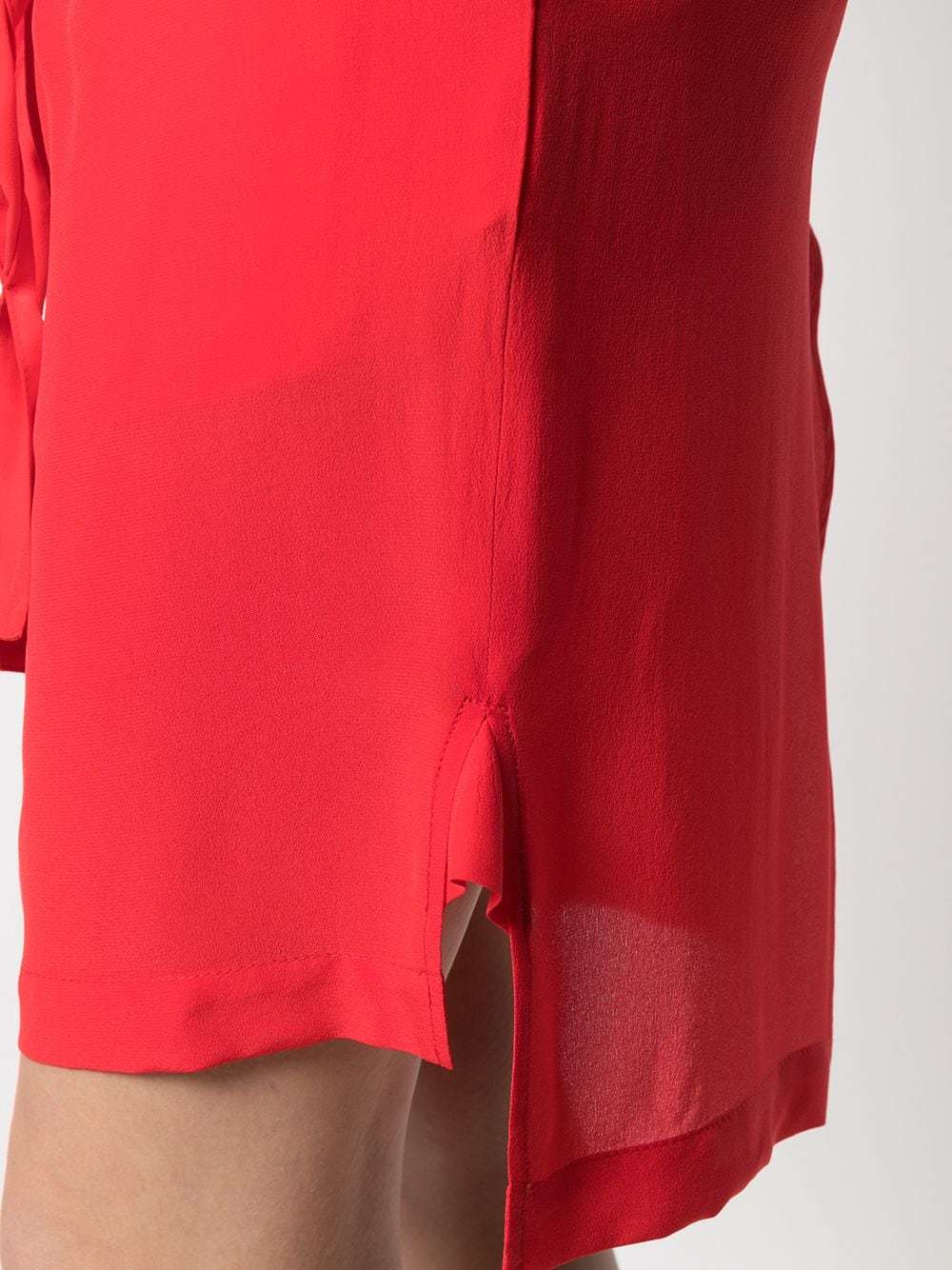 Jejia Strapless Silk Top In Red