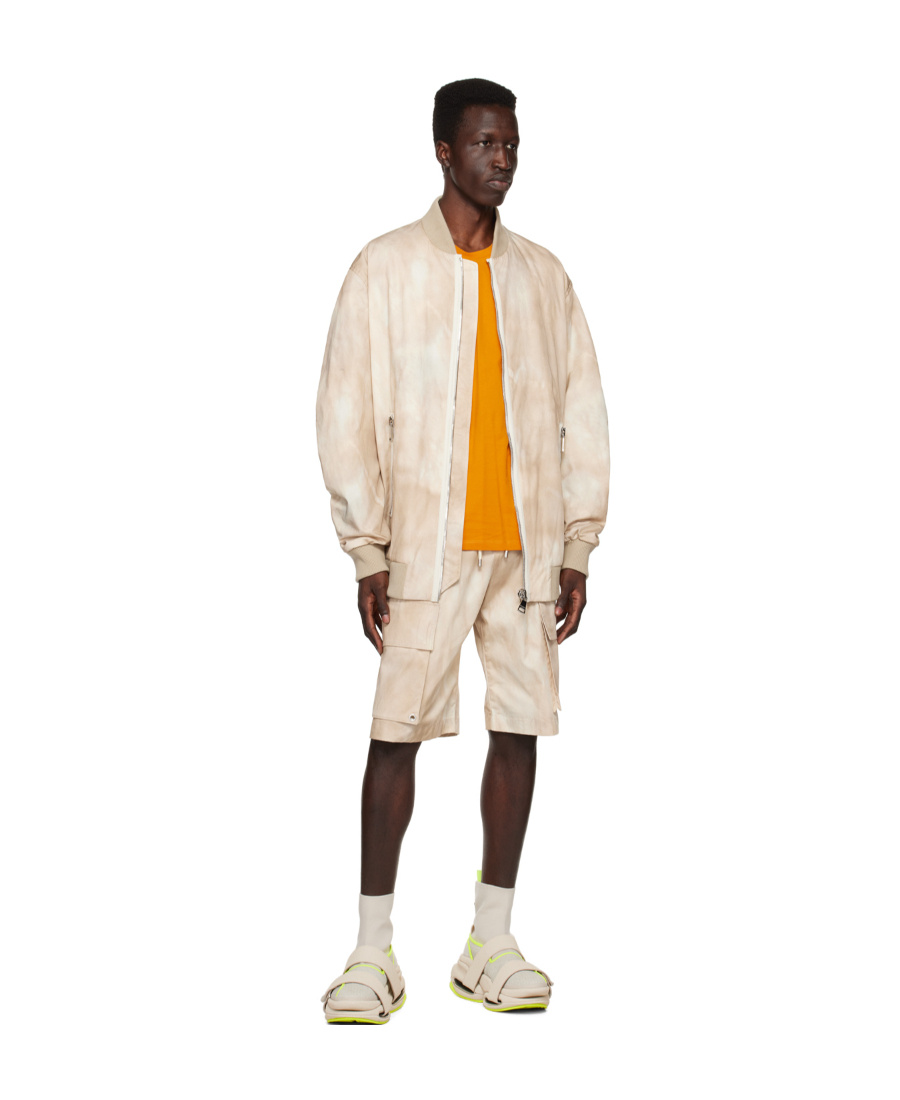 BALMAIN FADED-EFFECT COTTON CARGO SHORTS 