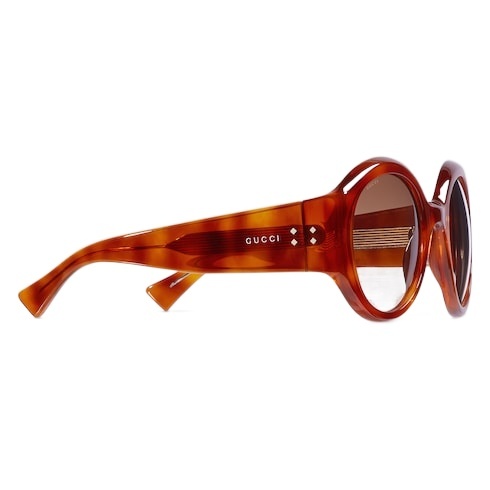 Gucci Round Frame Sunglasses In Brown