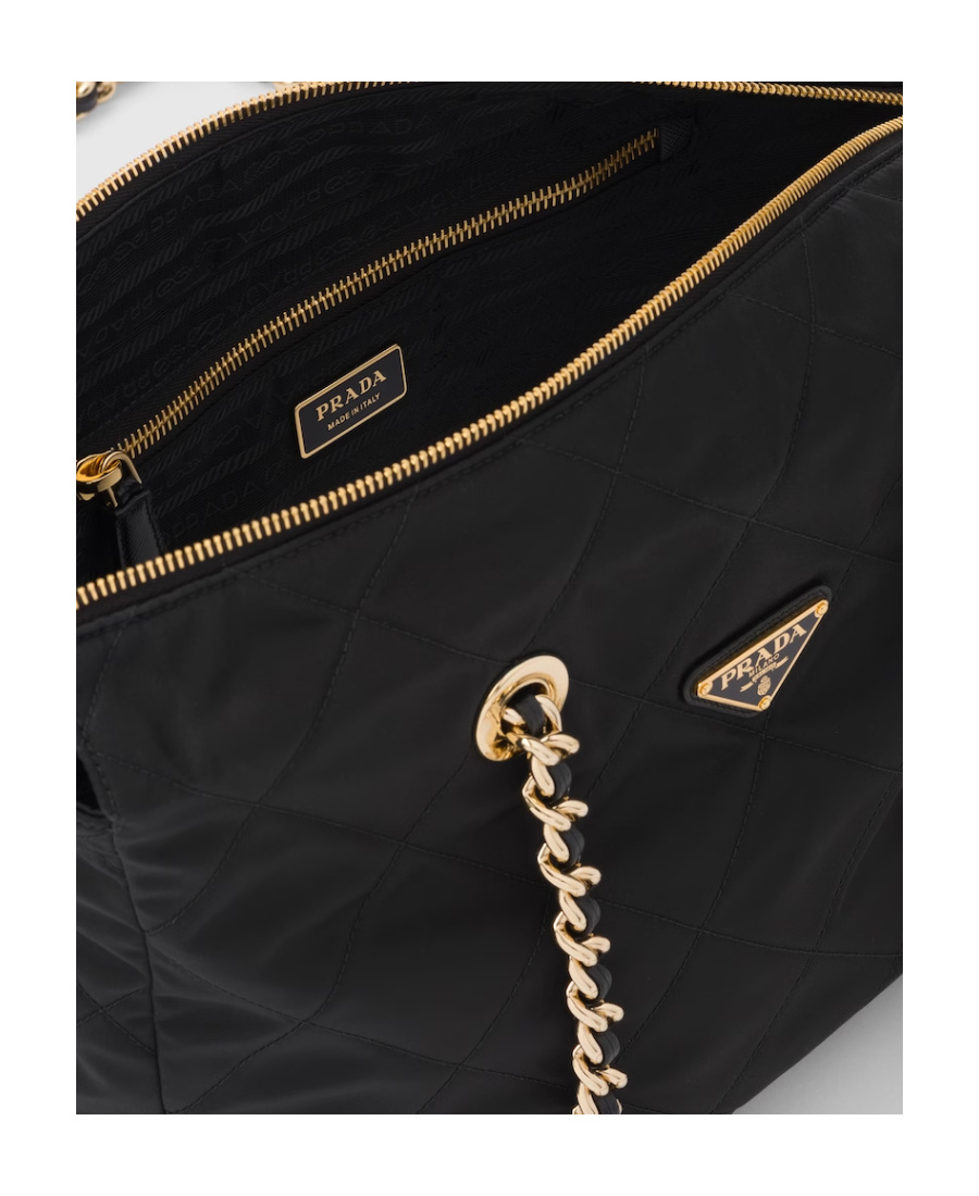 Prada Re-edition 1995 Chaine Medium Re-nylon Bag In Black
