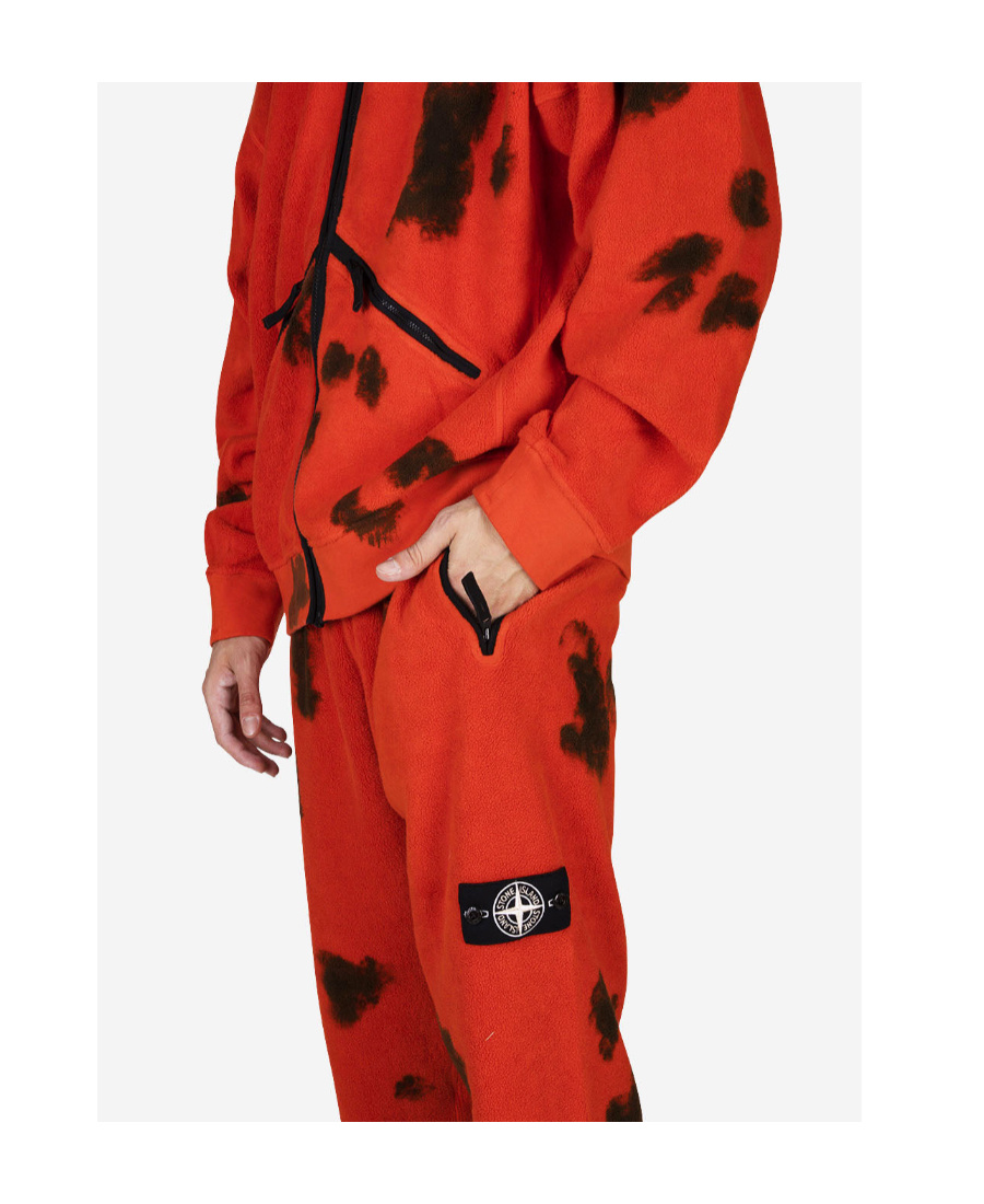 Stone Island Compass-patch Track Pants In Red