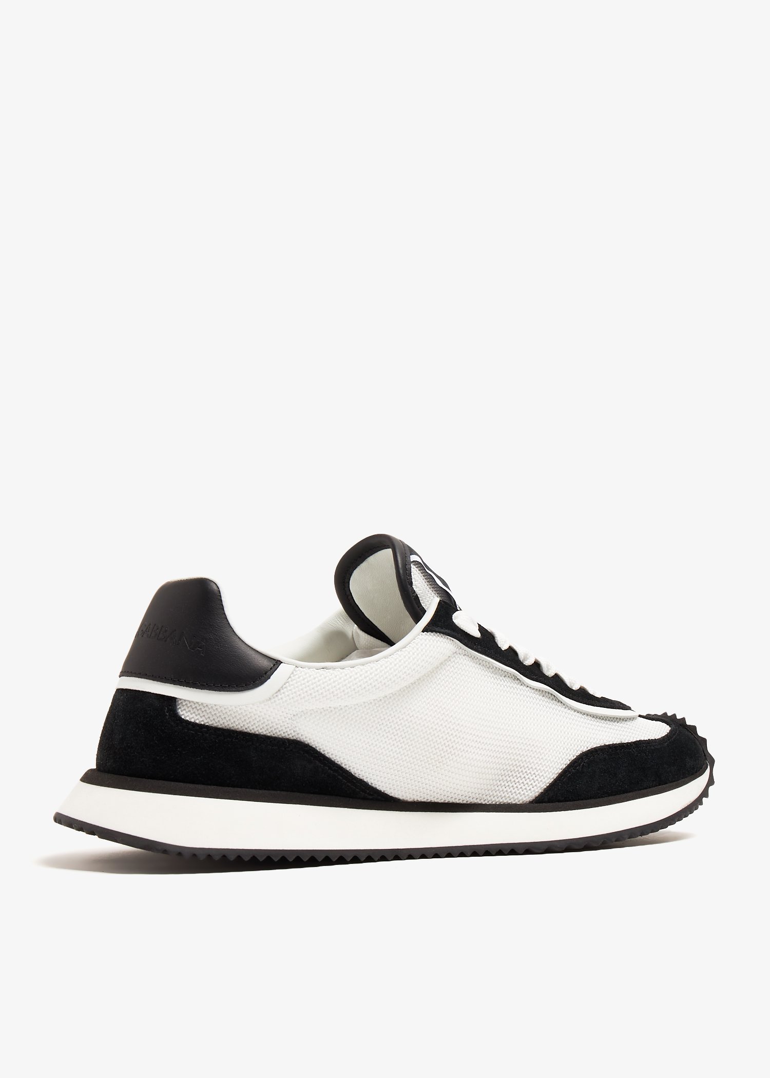 Dolce & Gabbana Multicolor Mesh And Split Leather Cushion Sneakers In Black