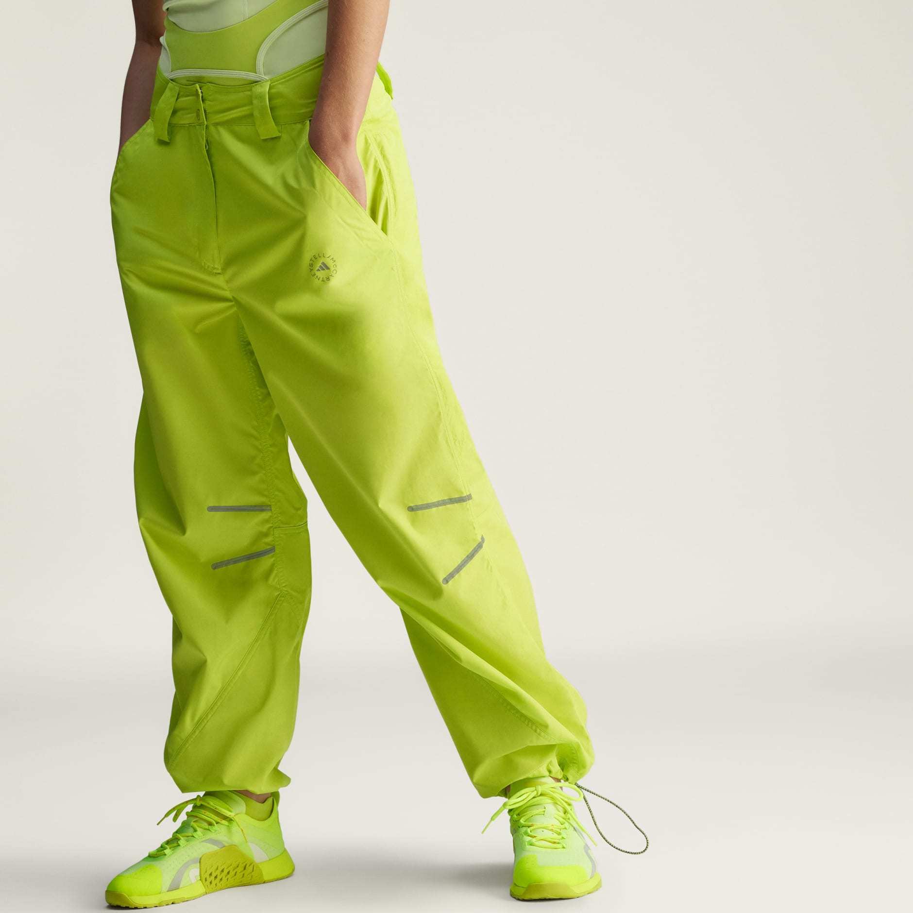 Adidas By Stella Mccartney Woven Track Pants In Bahia Glow