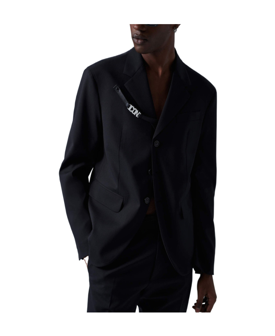 Dsquared2 Dsquared Black Stretch Viscose Suit In Black