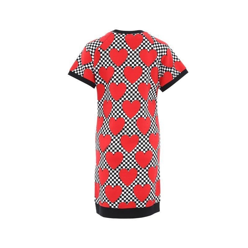 Moschino Love Printed T-shirt Dress In Red