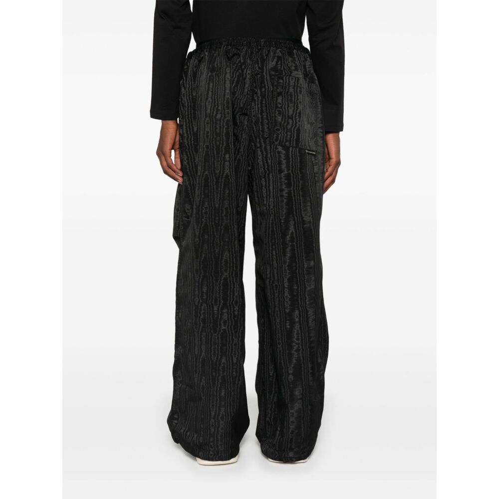 Marine Serre Wide-leg Casual Pants In Black