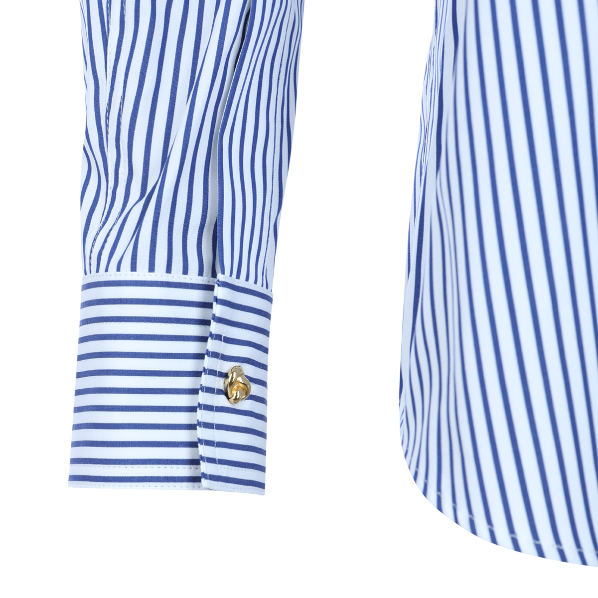 Bottega Veneta Long Sleeved Striped Shirt In Blue