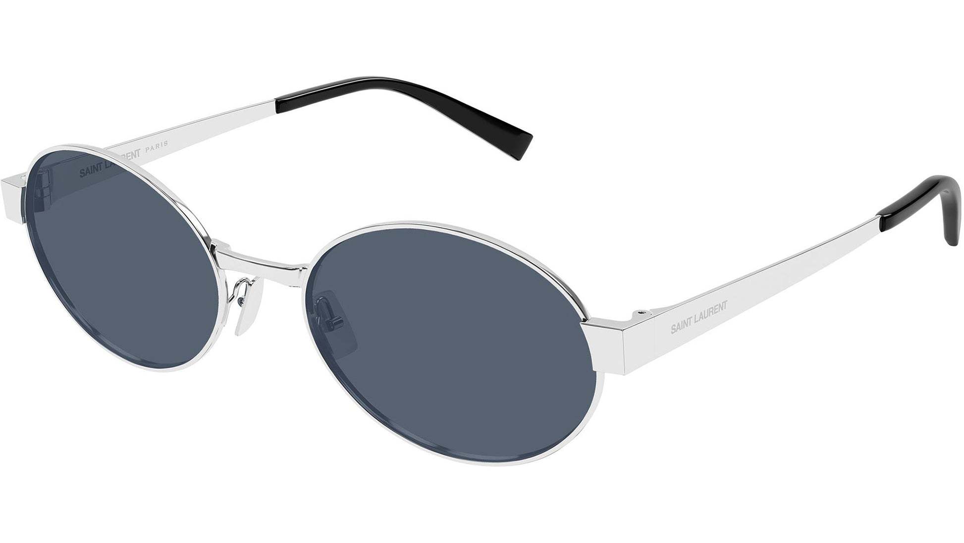 Saint Laurent Eyewear Oval Frame Sunglasses In Blue