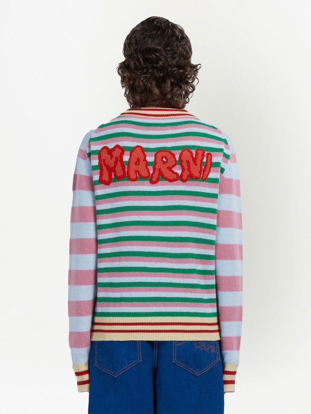 Marni Intarsia-knit Crew-neck Jumper In White