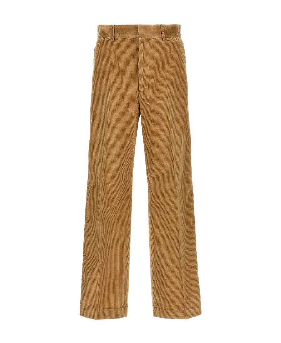 Palm Angels Corduroy Suit Tape Trousers In Brown