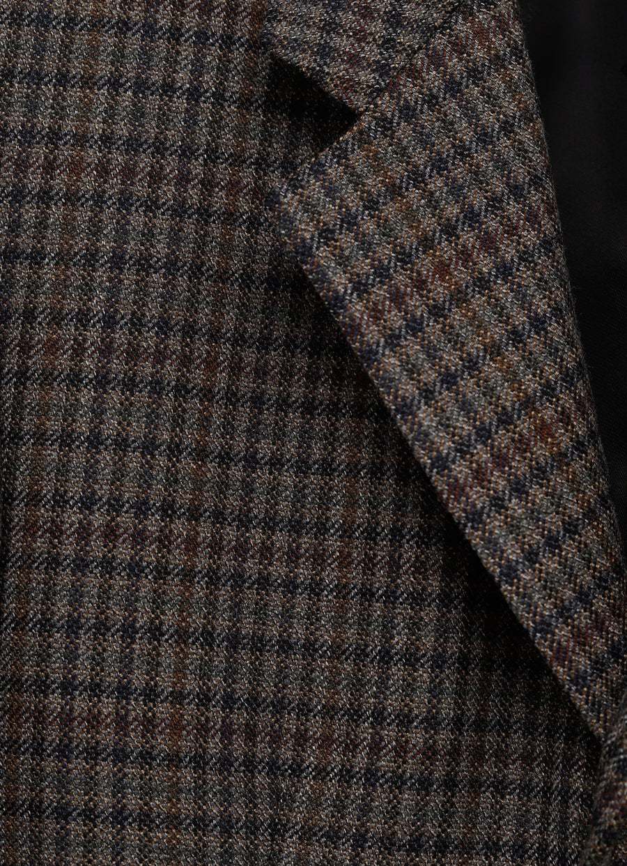 Balenciaga Check-pattern Blazer In Black