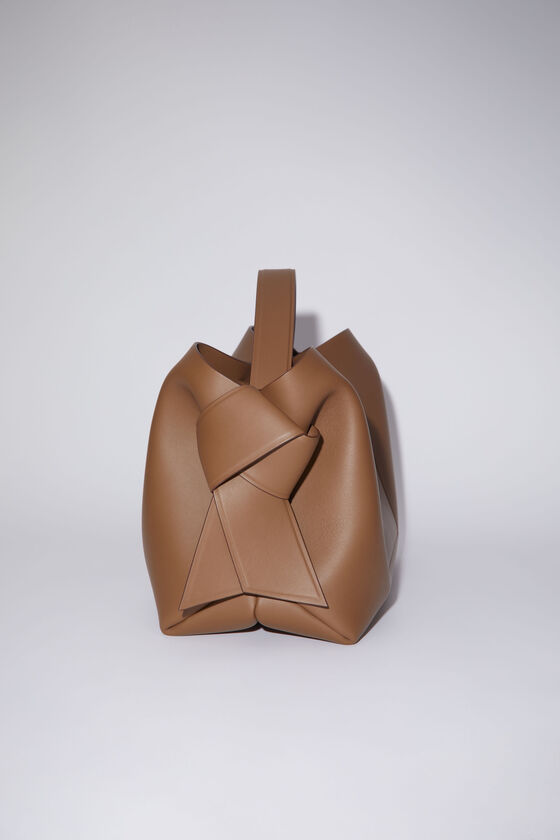Acne Studios Logo-debossed Leather Tote Bag In Brown