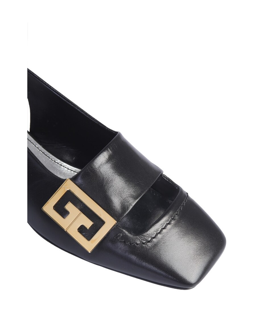 Shop Givenchy Mystic 50mm Logo Plaque Slingback Pumps In Black