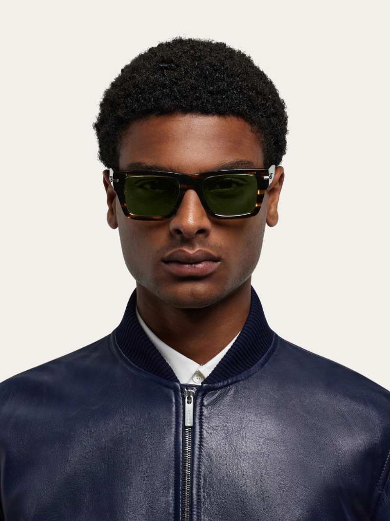 Ferragamo Prisma 53mm Modified Rectangular Sunglasses In Brown