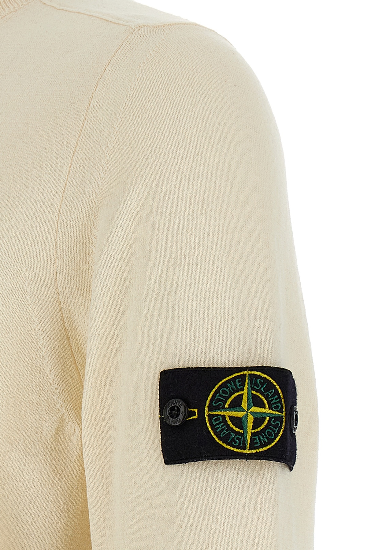 Stone Island Cotton Blend Sweater In Nude