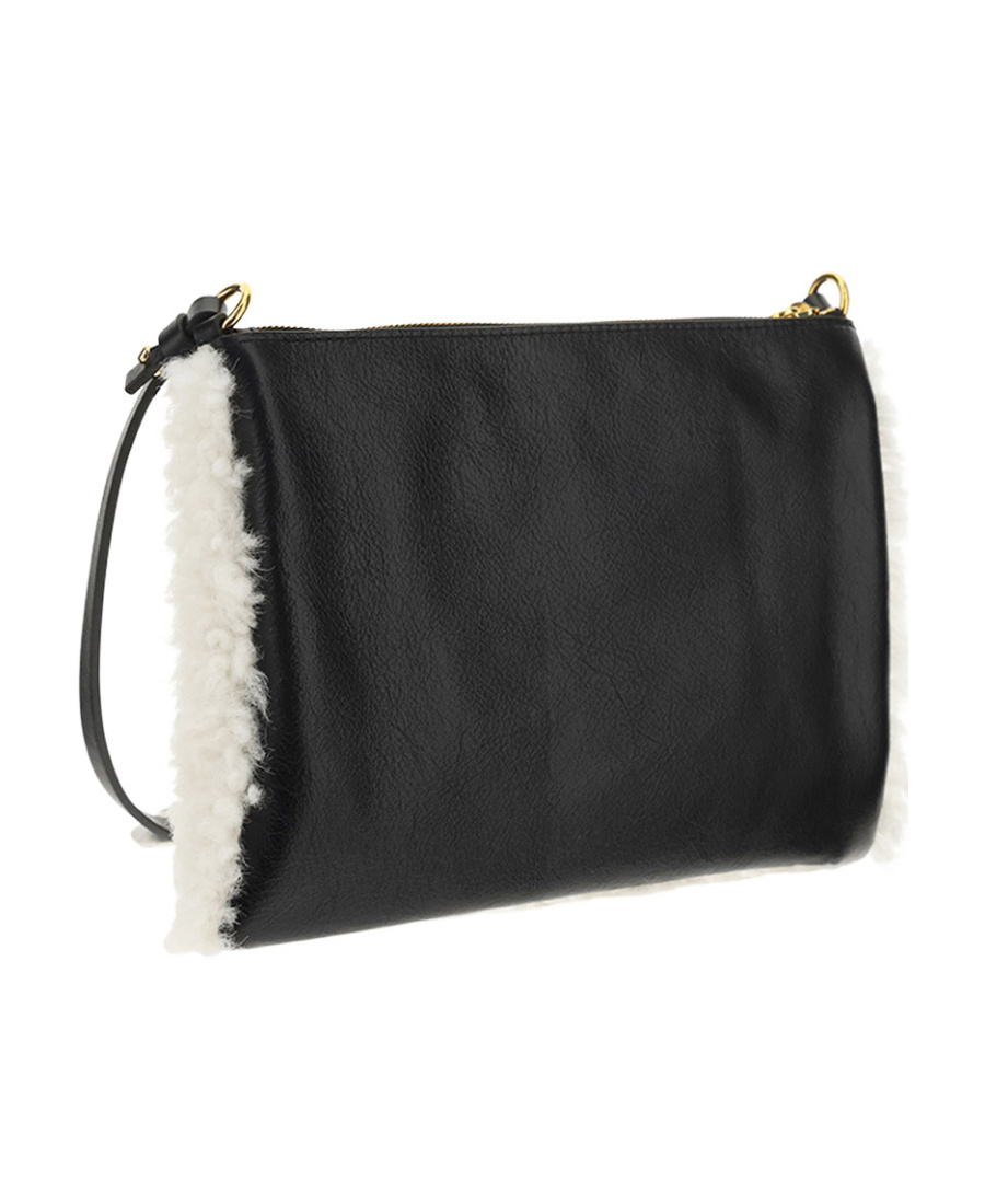 Marni Lamb Fur Cross-body Bag In White