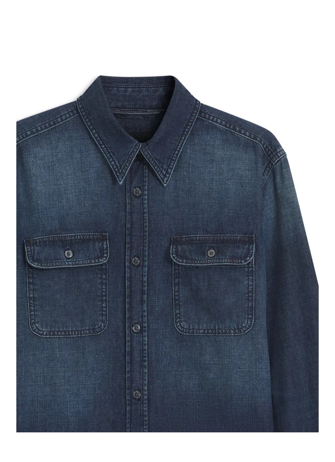 Hugo Boss Double-pocket Denim Shirt In Blue