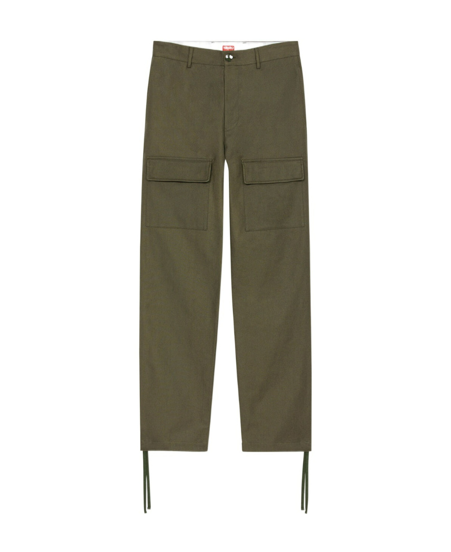 Kenzo Tapered Straight-leg Cargo Pants In Green