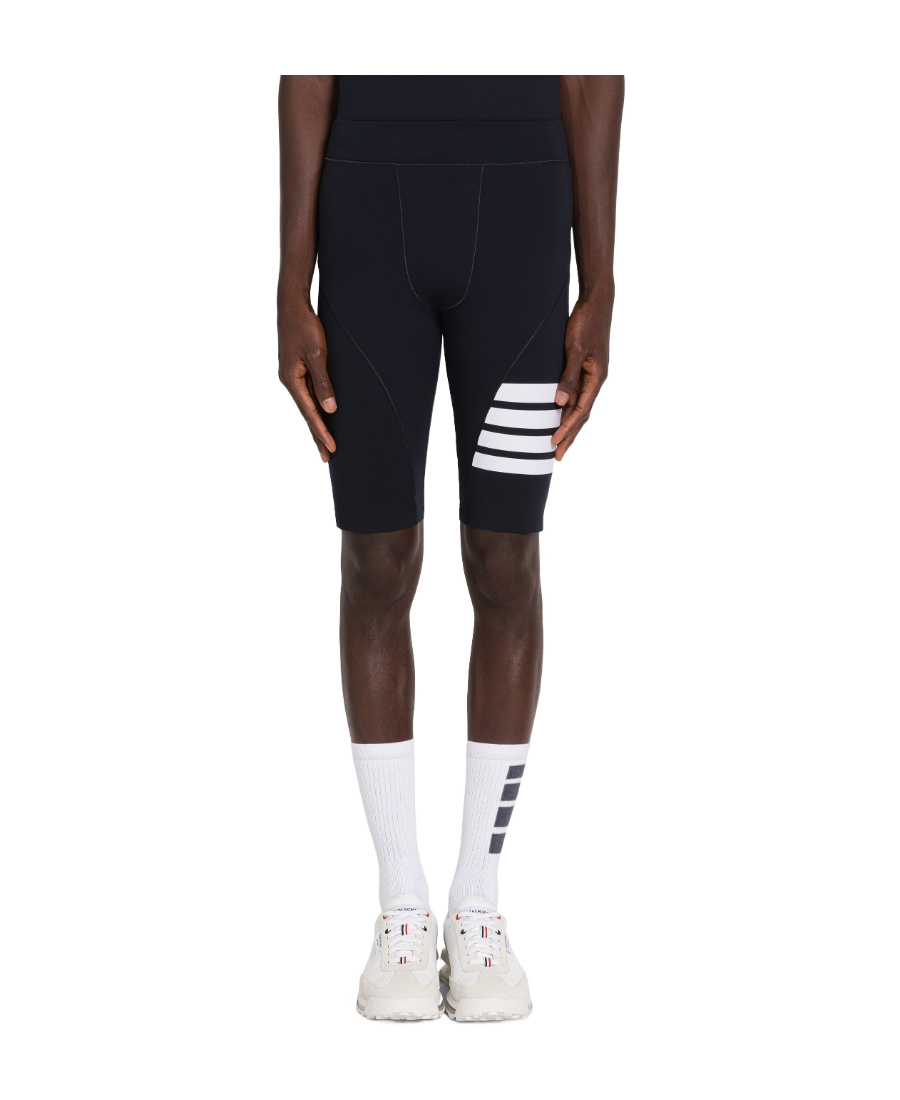 Thom Browne 4-bar Stripe Cycling Shorts In Black