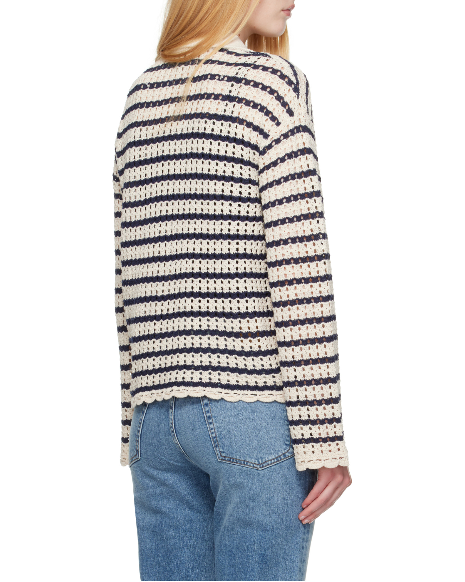 Rag & Bone Khloe Striped Open-knit Cardigan