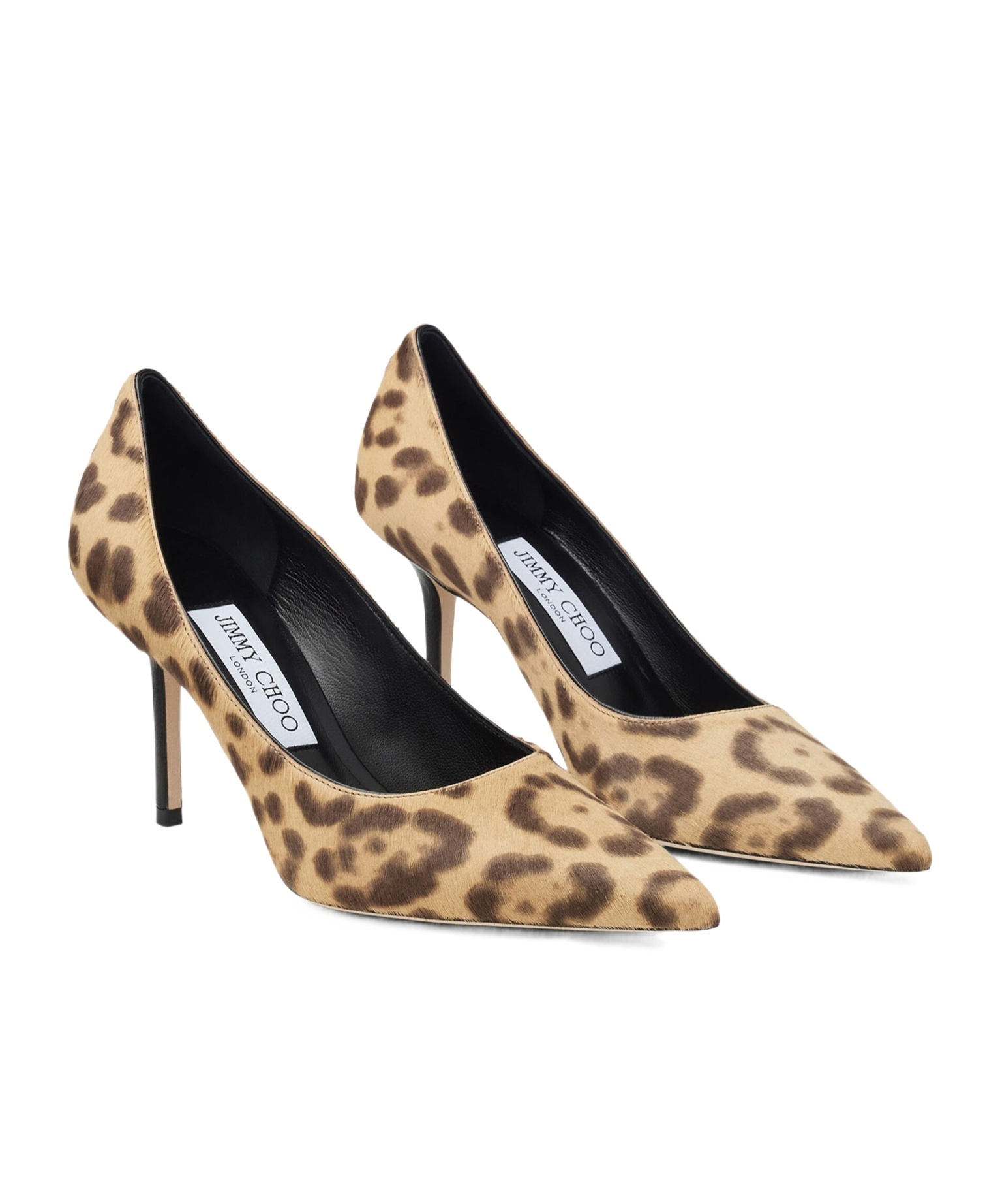 Jimmy Choo Ponyskin Decollete With Leopard Print In Nude