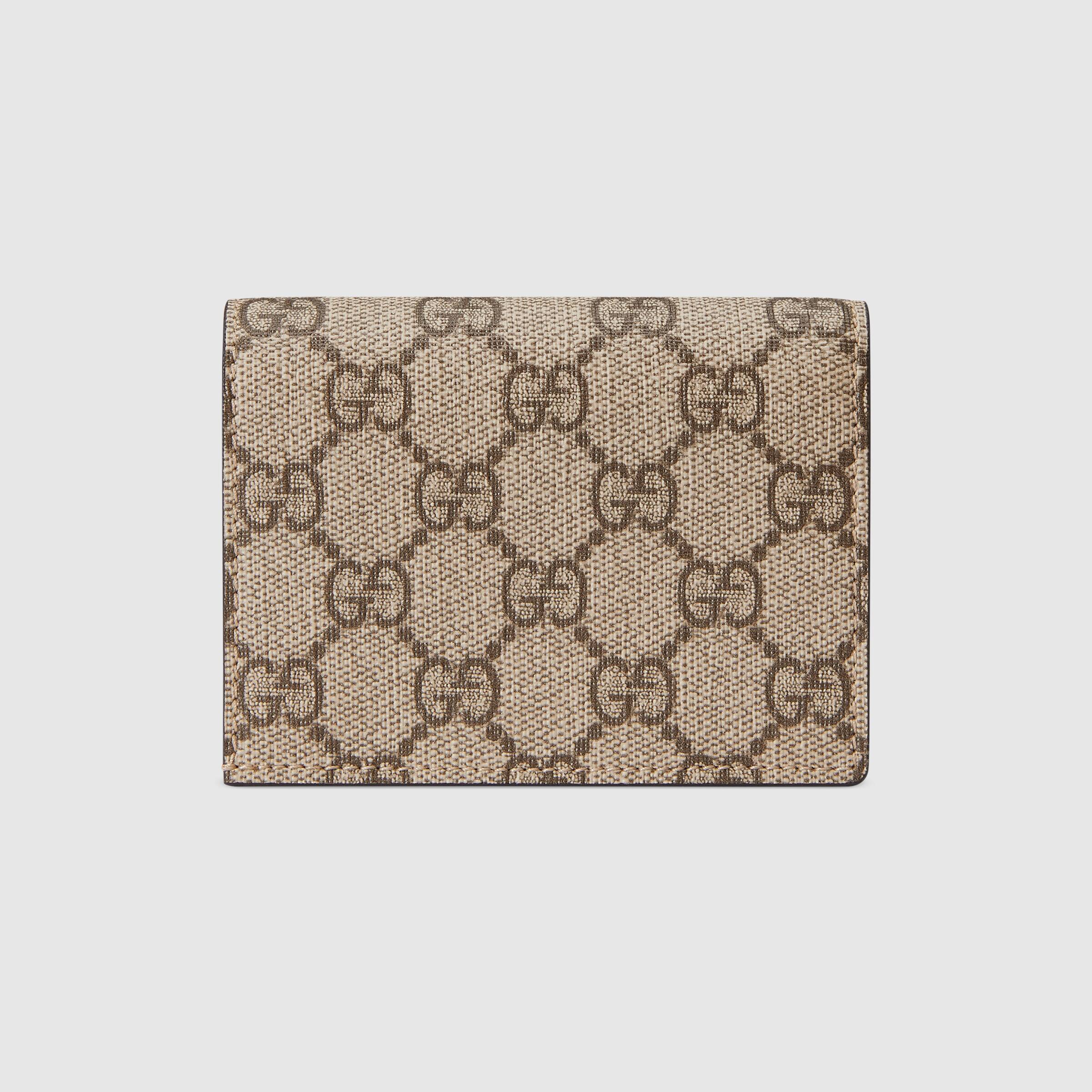 Gucci Gg Marmont Card Case Wallet In Nude
