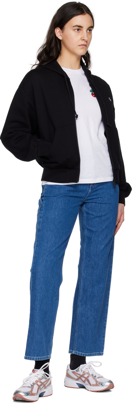Shop Carhartt Mid-rise Straight-leg Jeans In Blue