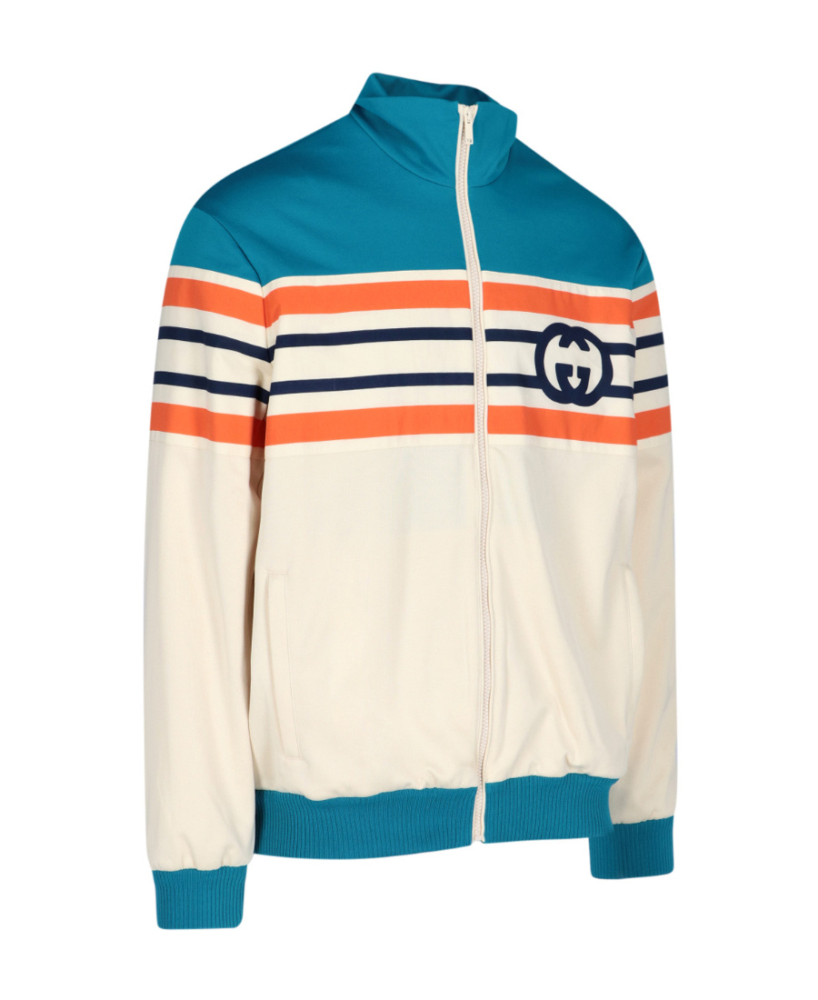 Gucci Interlocking G Striped Jacket In White