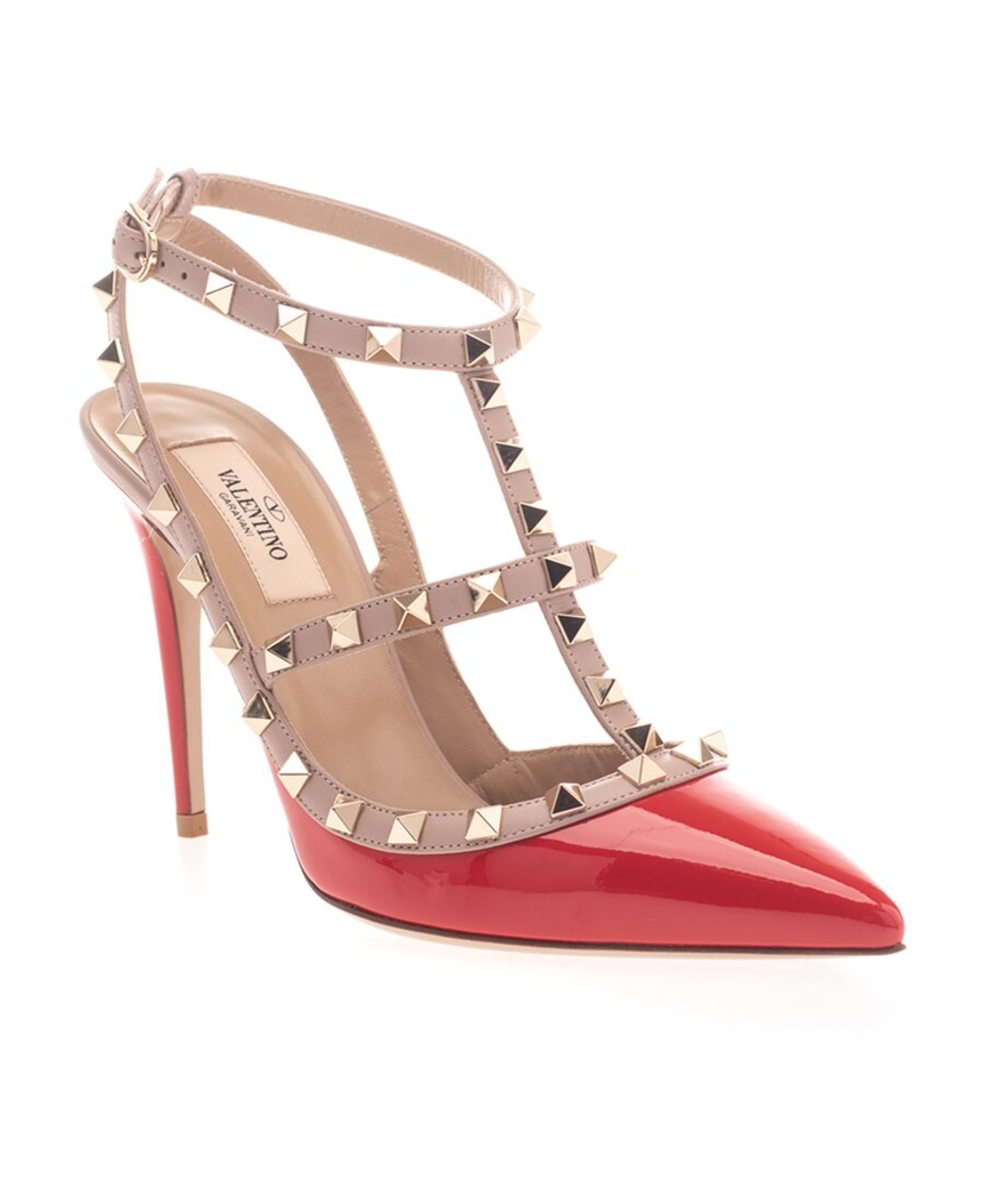 VALENTINO GARAVANI ROCKSTUD 100MM PATENT PUMPS 