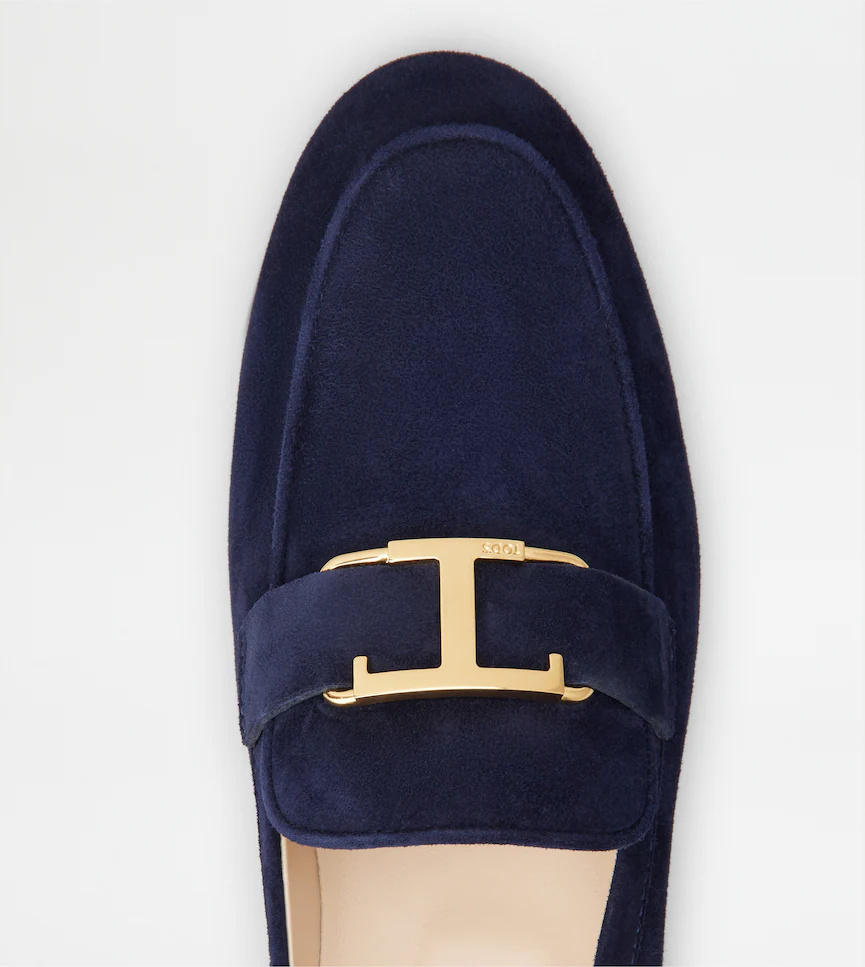 Tod's T Timeless Loafers In Suede In Blue