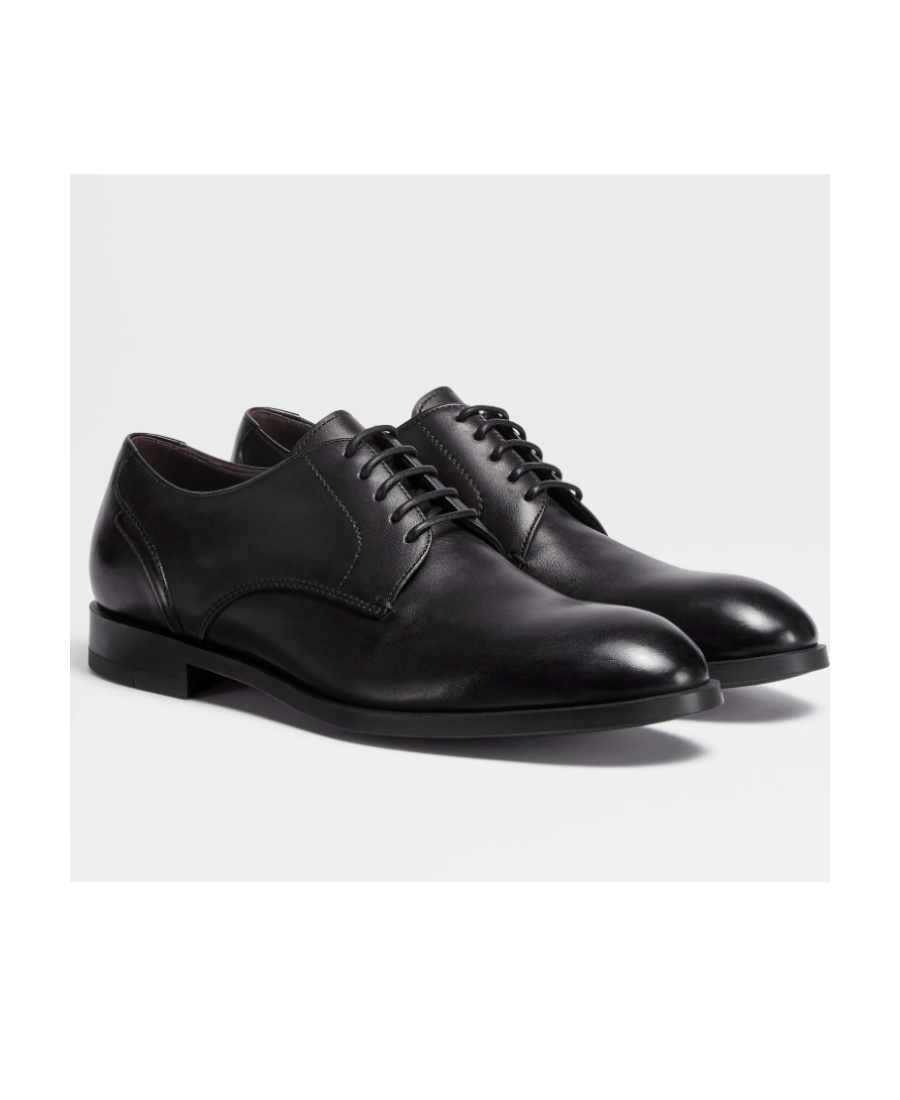 Zegna Lace-up Oxford Shoes In Black