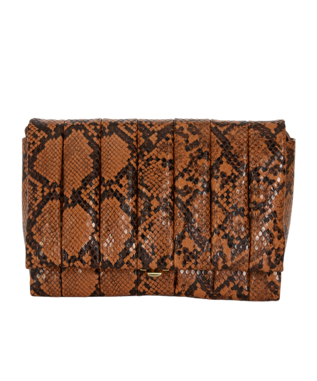 Themoirè Snakeskin-effect Clutch Bag