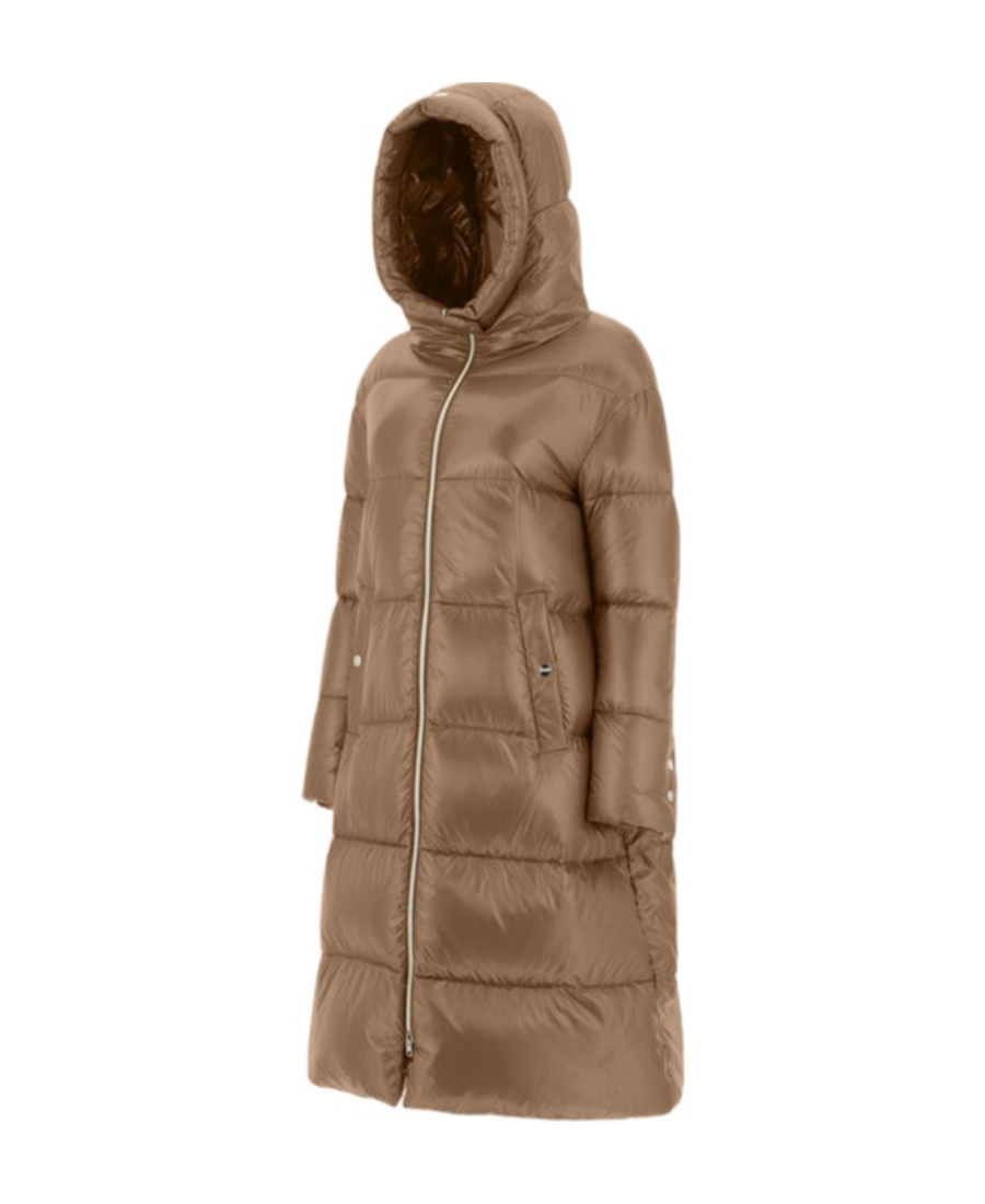 Herno Padded Hooded Coat In Brown
