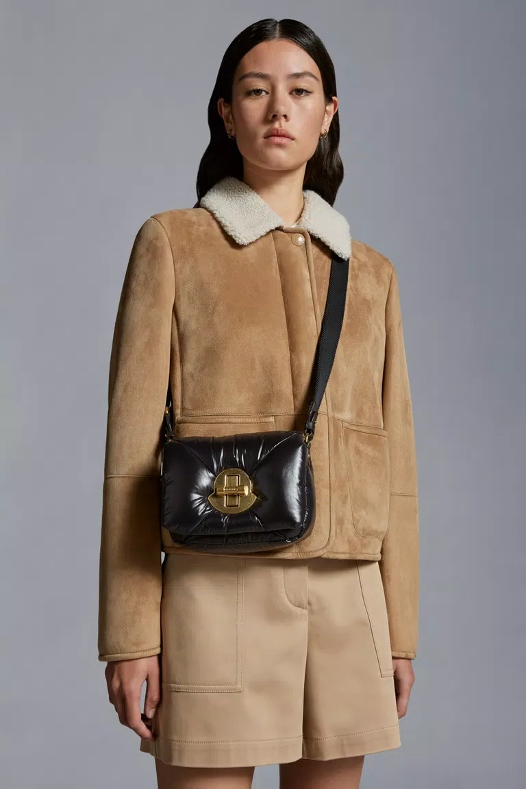 Shop Moncler Puf Mini Cross Body Bag In Black