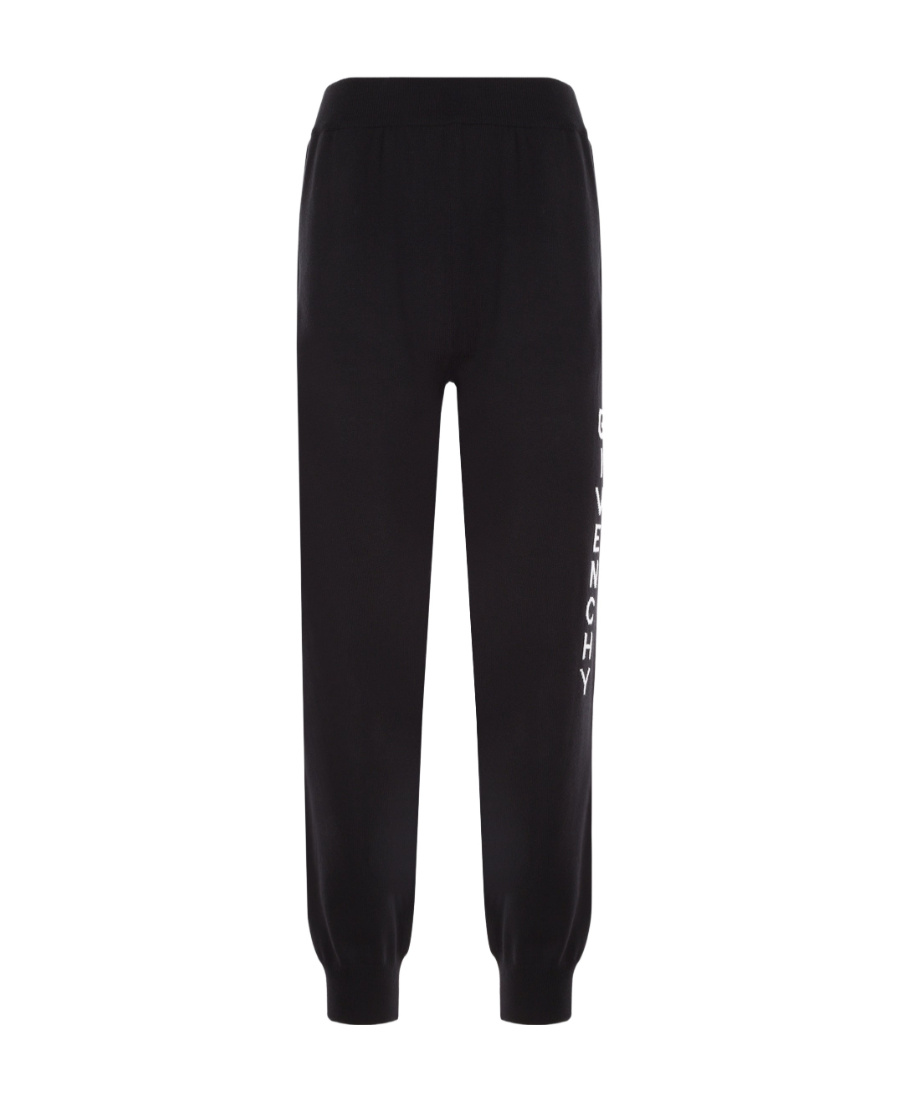 Givenchy Intarsia-knit Logo Track Pants In Black