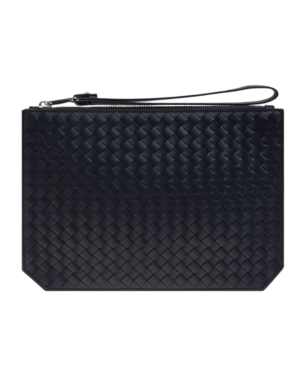 Bottega Veneta Zippered Clutch In Black