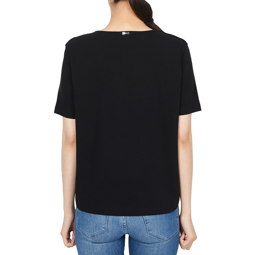 Herno Round Neck Short Sleeve T-shirt In Black