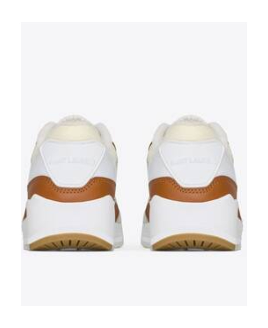 Saint Laurent Men's Bump 15 Nylon And Leather Low-top Sneakers In White