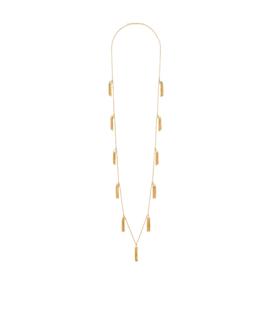 Celine Logo Necklace In Yellow