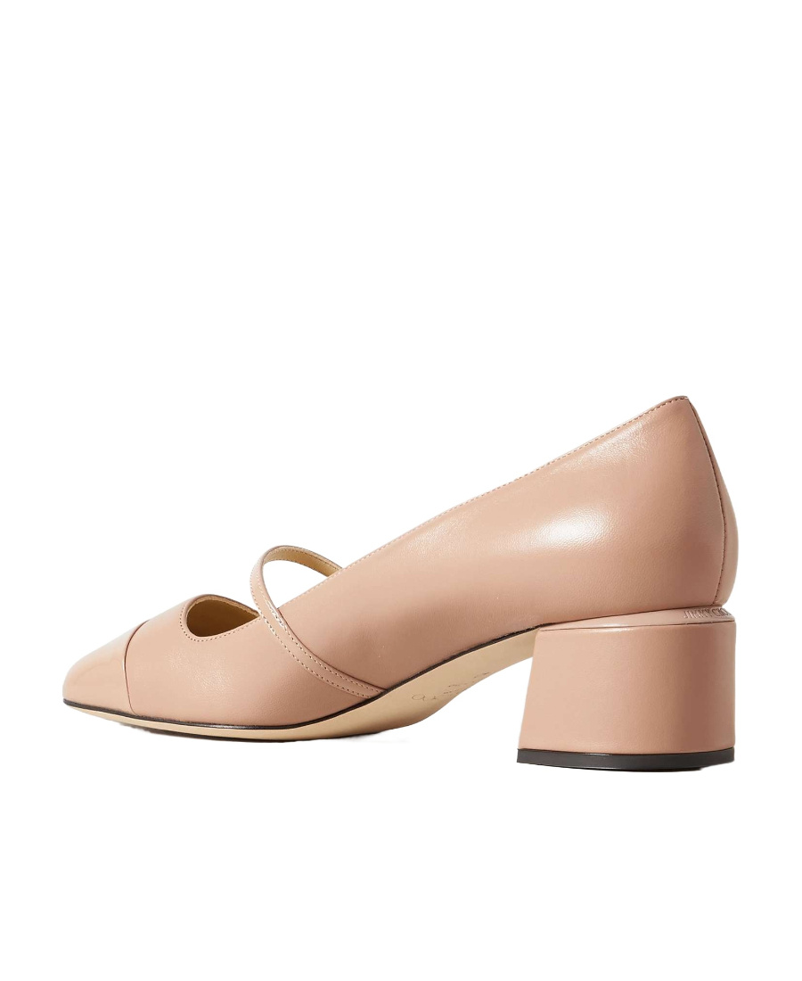 Jimmy Choo Elisa 45 Square-toe Pumps In Nude