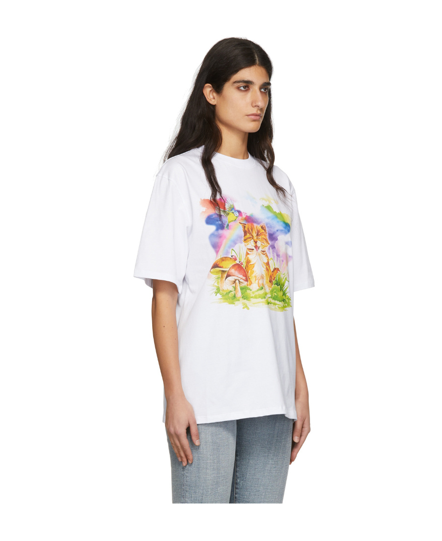 Msgm Round-necked T-shirt In White