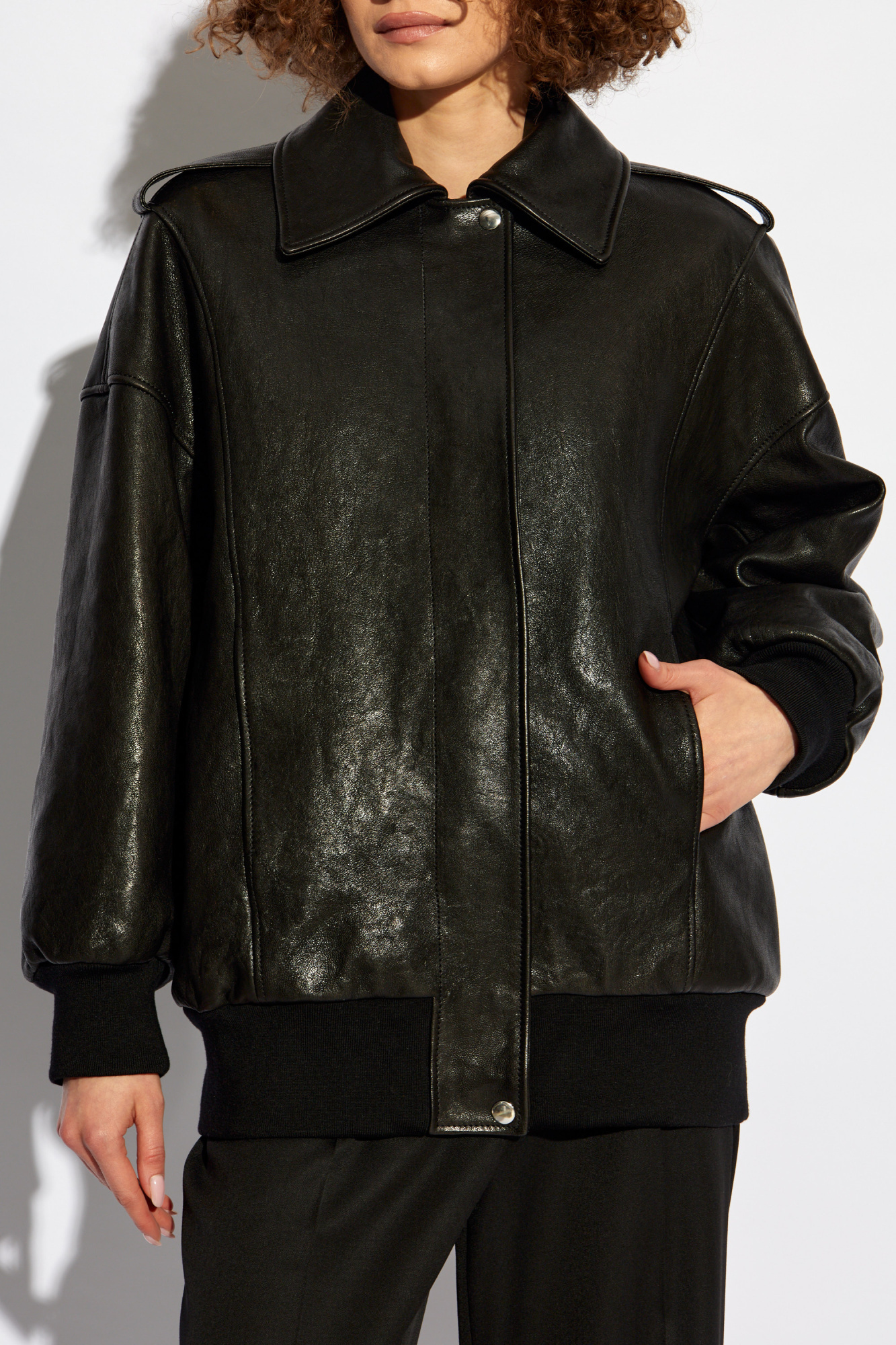 ALEXANDER MCQUEEN ALEXANDER MCQUEEN ZIPPED LEATHER JACKET